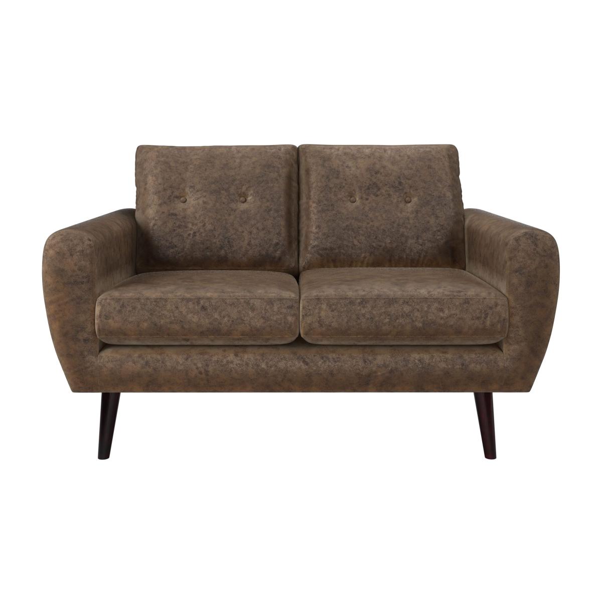 Jack 2 Seat Sofa in Chocolate Faux Leather – image 1