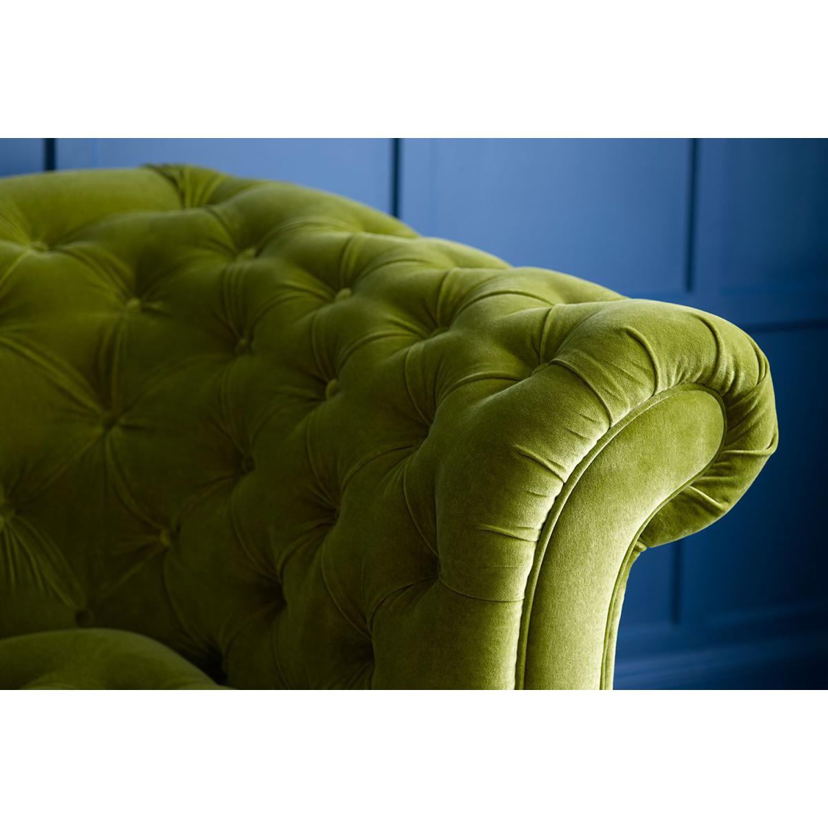 Oscar Button Seat 2 Seat Sofa in Rhubarb Smart Cotton - sofa.com – image 5