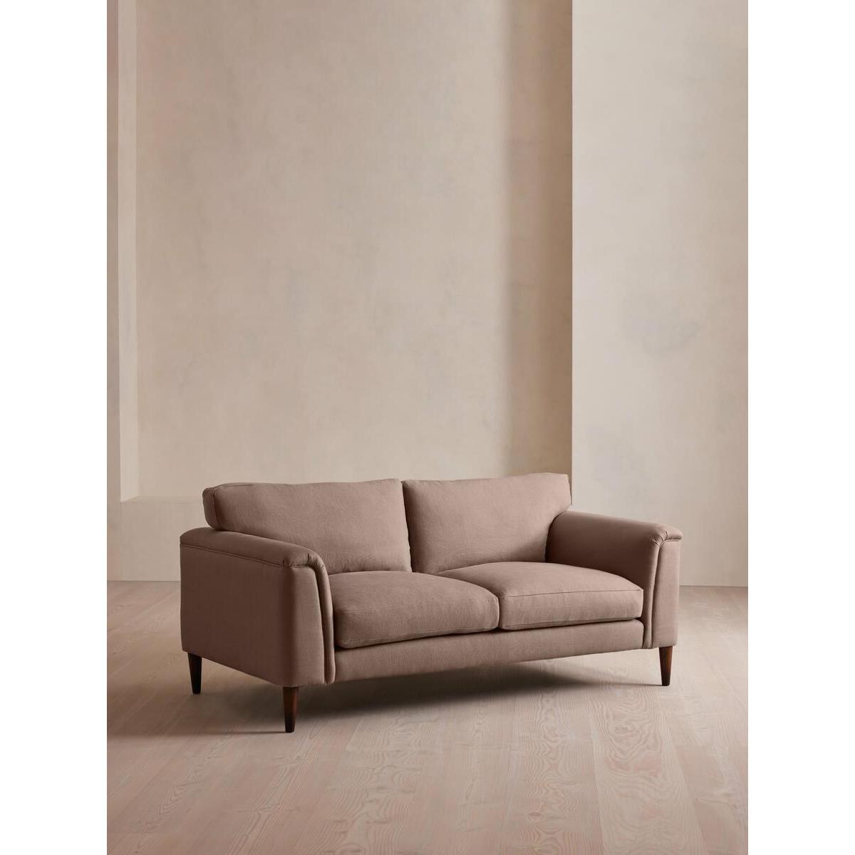 Reya Two Seater Sofa, Linen, Mushroom – image 2