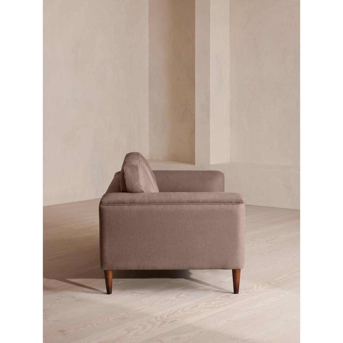 Reya Two Seater Sofa, Linen, Mushroom – image 3