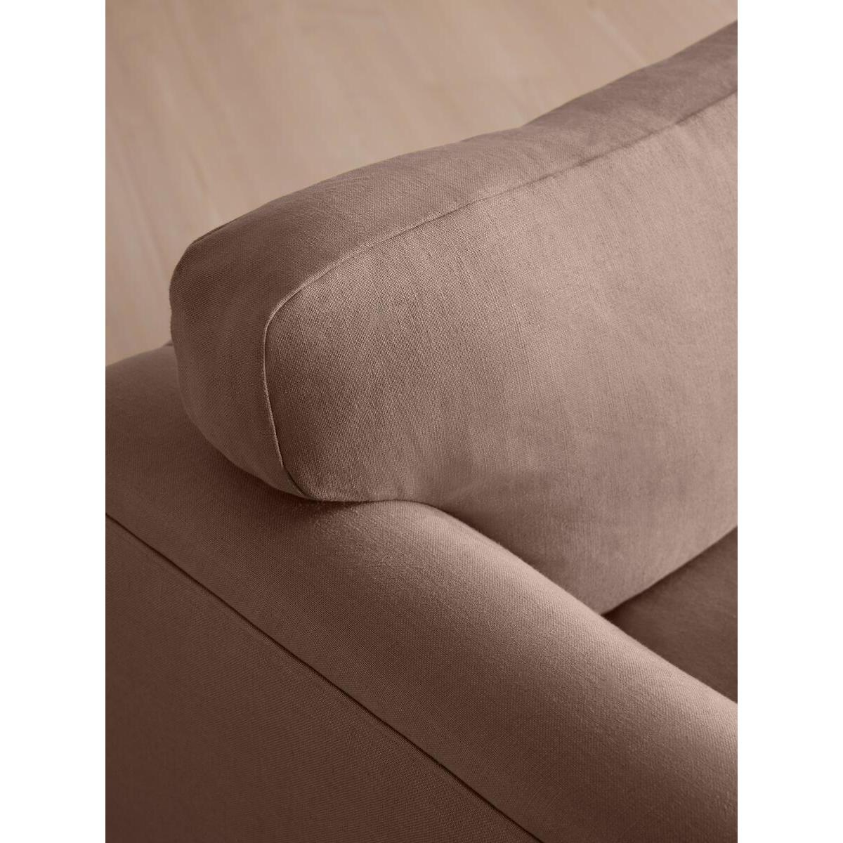 Reya Two Seater Sofa, Linen, Mushroom – image 5