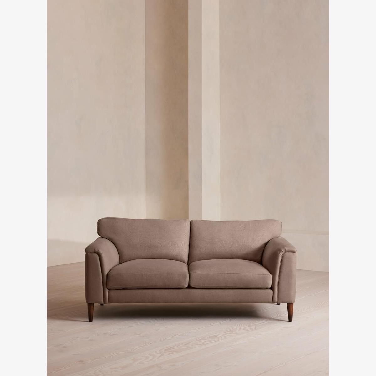 Reya Two Seater Sofa, Linen, Mushroom – image 1