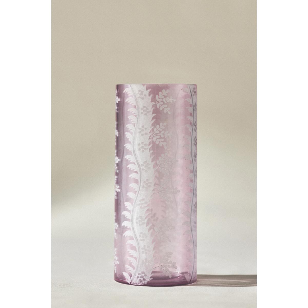 Cassia Glass Hurricane Pillar Candle Holder – image 3