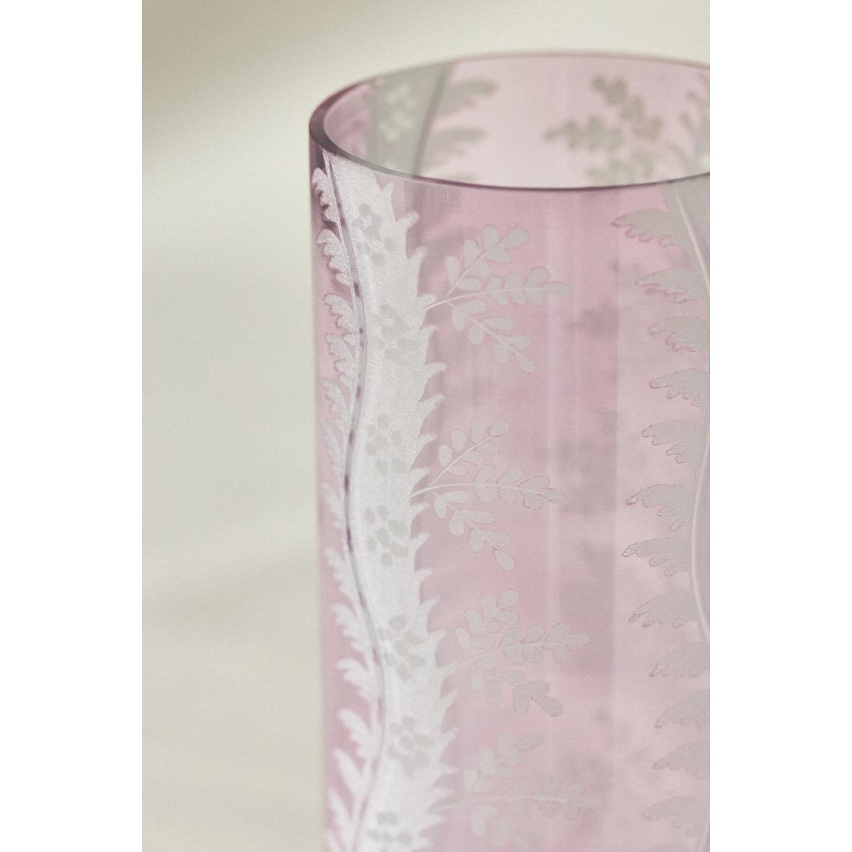 Cassia Glass Hurricane Pillar Candle Holder – image 4