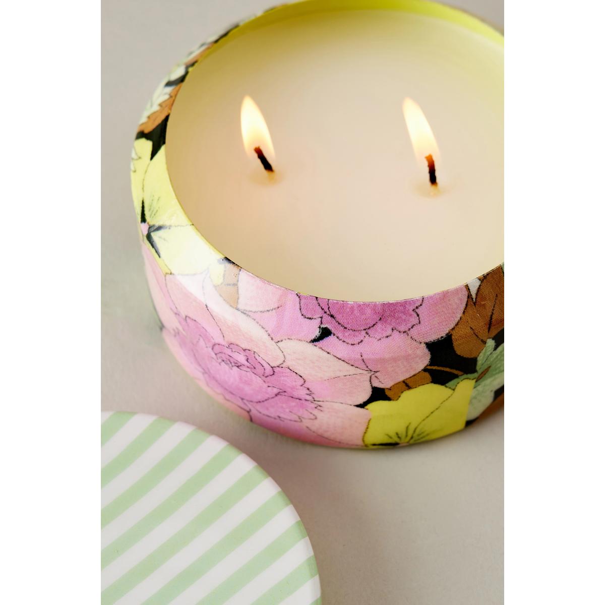 Lyla Floral Pink Peony & Neroli Tin Candle – image 2