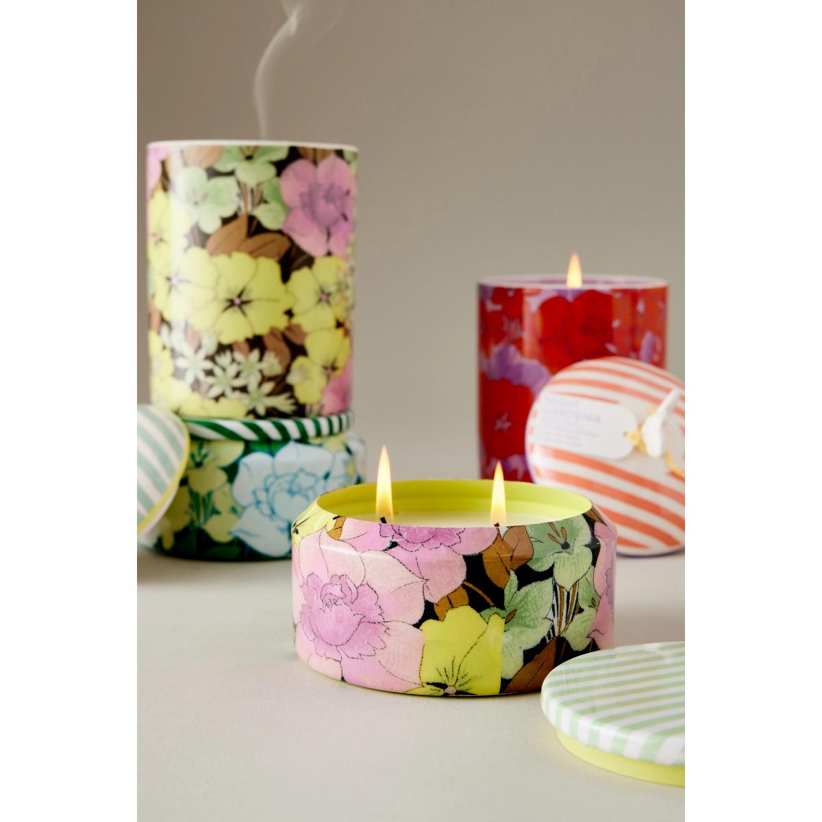 Lyla Floral Pink Peony & Neroli Tin Candle – image 3