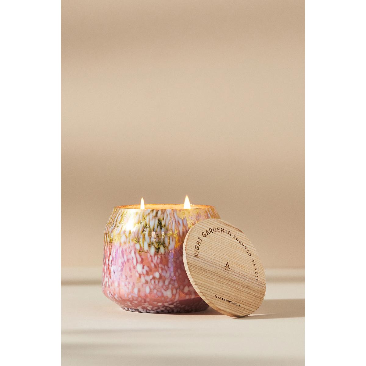 By Anthropologie Floral Night Gardenia Mini Glass Jar Candle – image 4