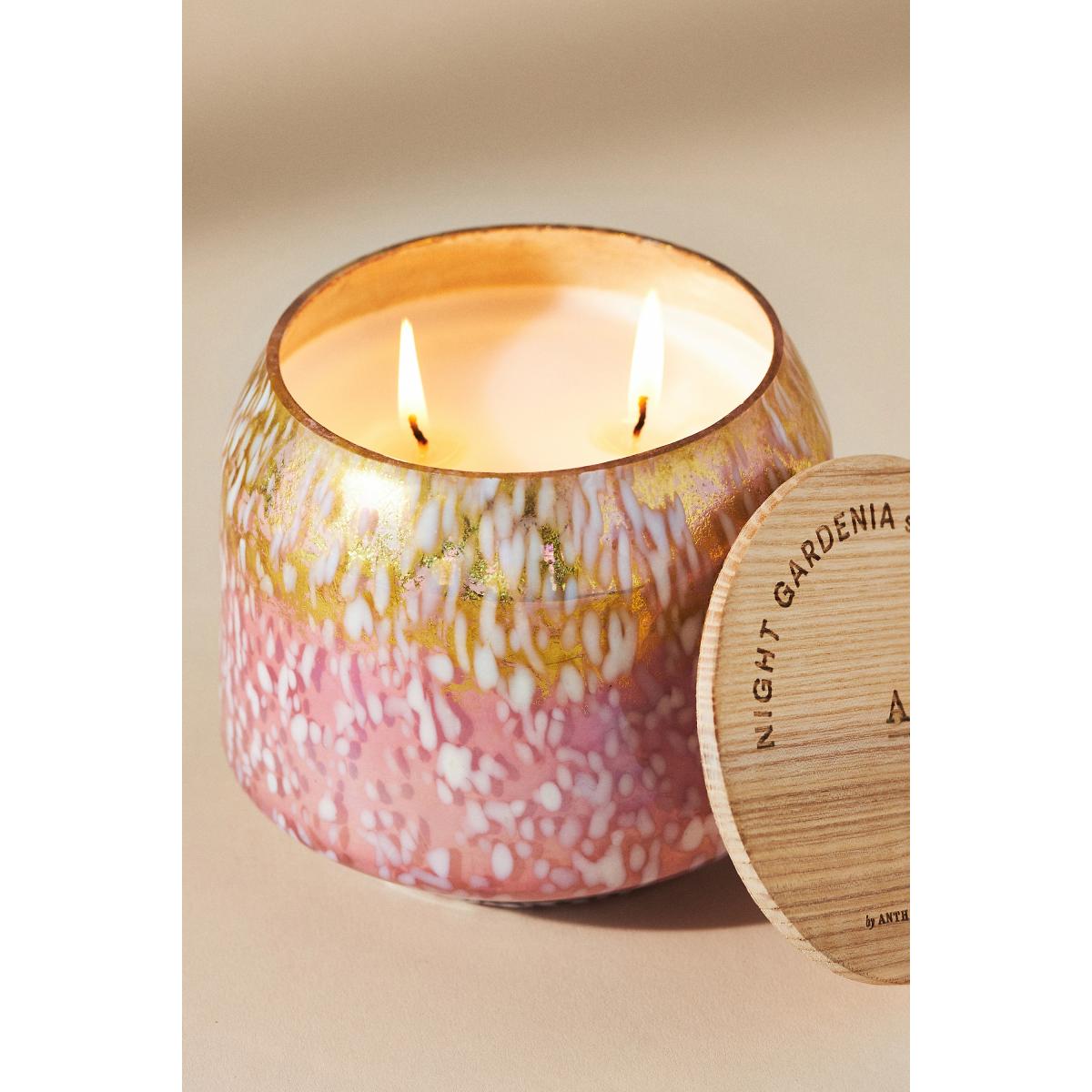 By Anthropologie Floral Night Gardenia Mini Glass Jar Candle – image 5