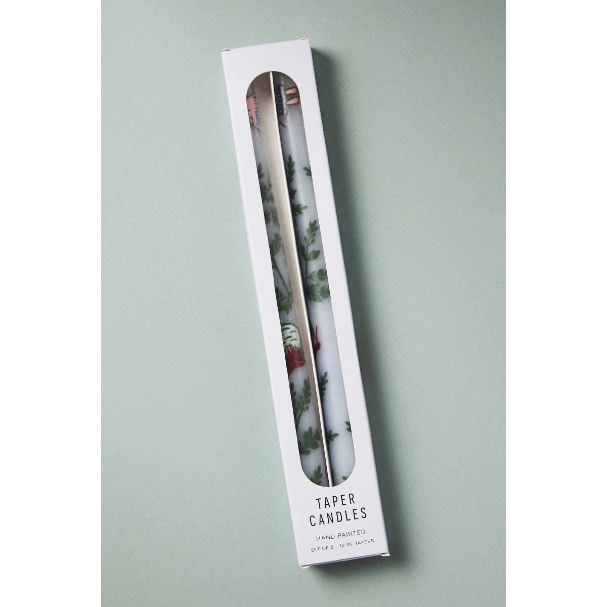Gardenia Handpainted Taper Candles, Set of 2 – image 2