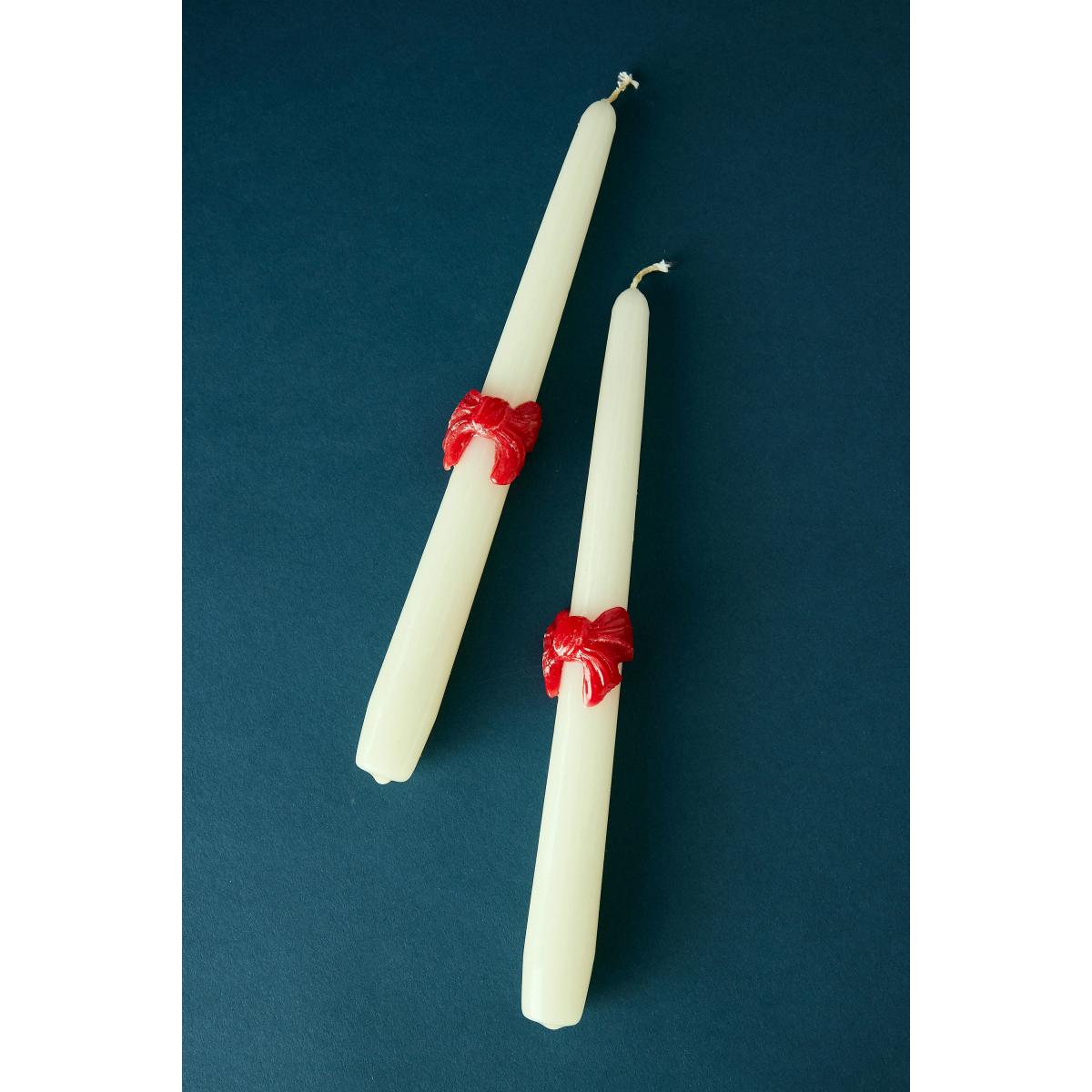 Anna + Nina Bow Taper Candle, Set of 2 – image 2