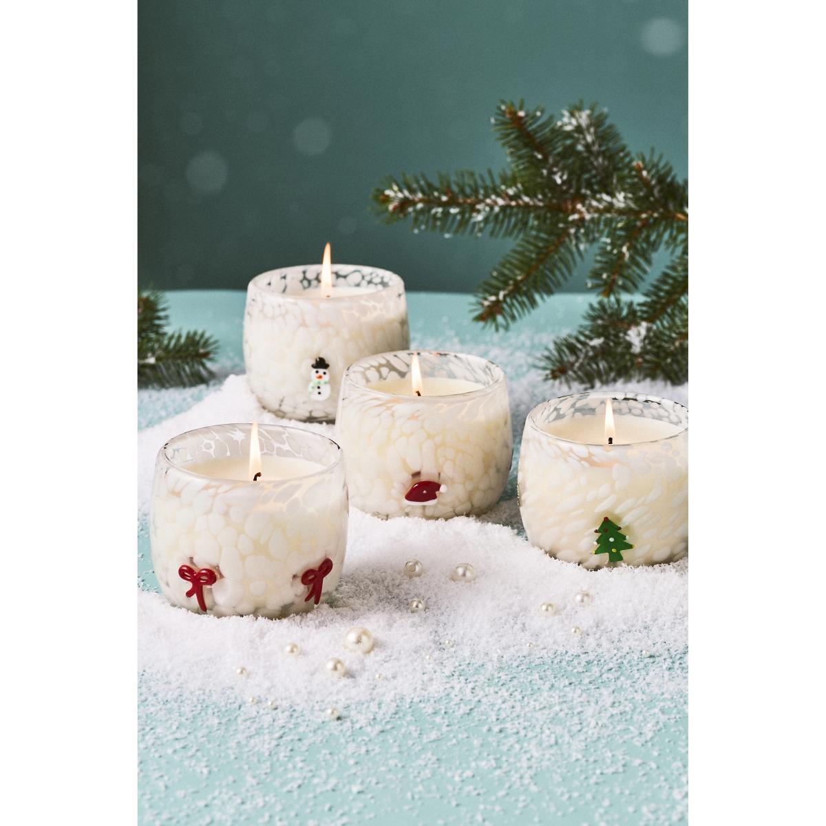 Santa Hat Festive Icon Caramel Spice Wonderland Glass Candle – image 2