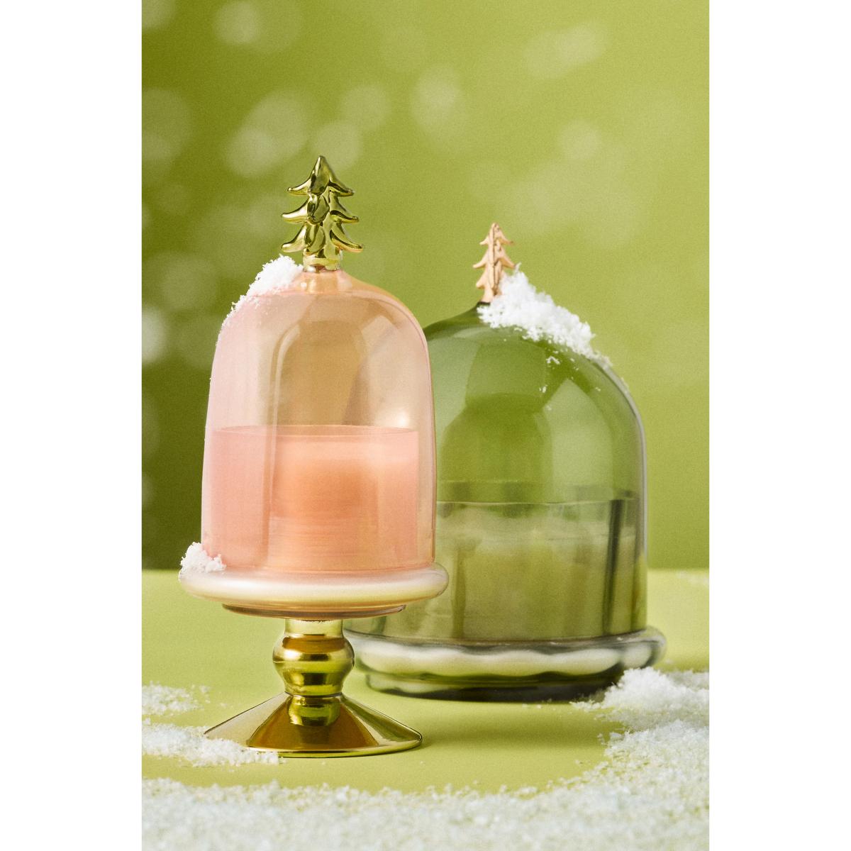Christmas Tree Woody Fresh Balsam & Cedarwood Glass Cloche Candle – image 2