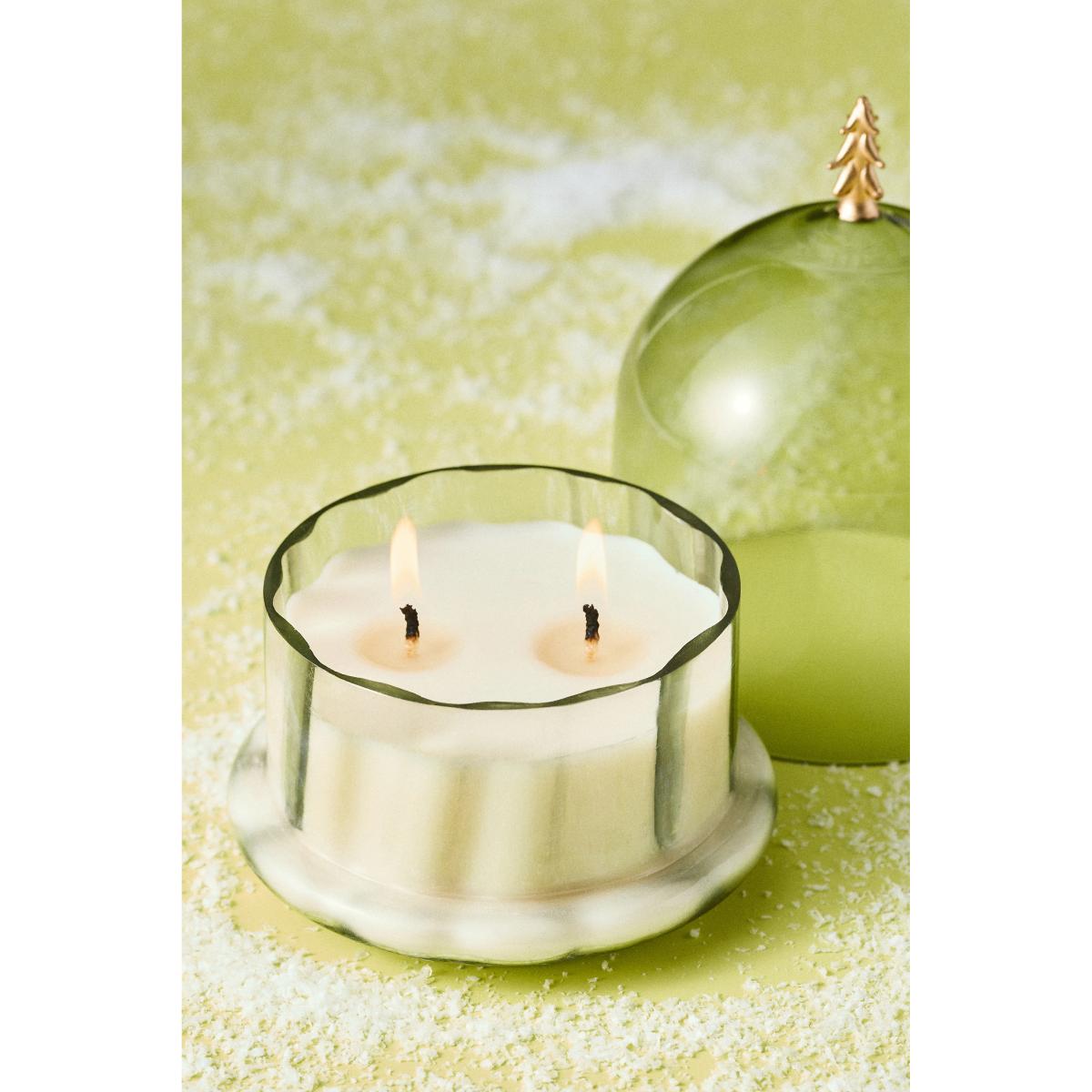 Christmas Tree Woody Fresh Balsam & Cedarwood Glass Cloche Candle – image 3