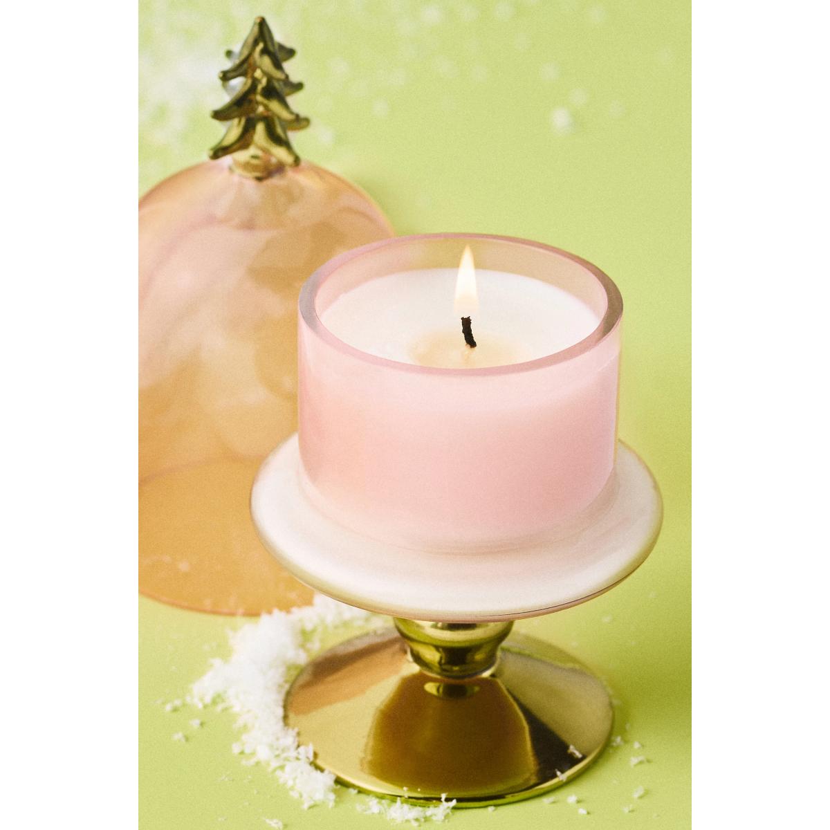 Christmas Tree Woody Crisp Cedar Glass Cloche Candle – image 3