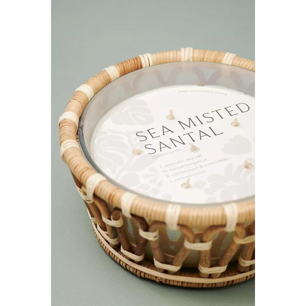 Cabano Woody Sea Misted Santal Rattan Candle – image 2