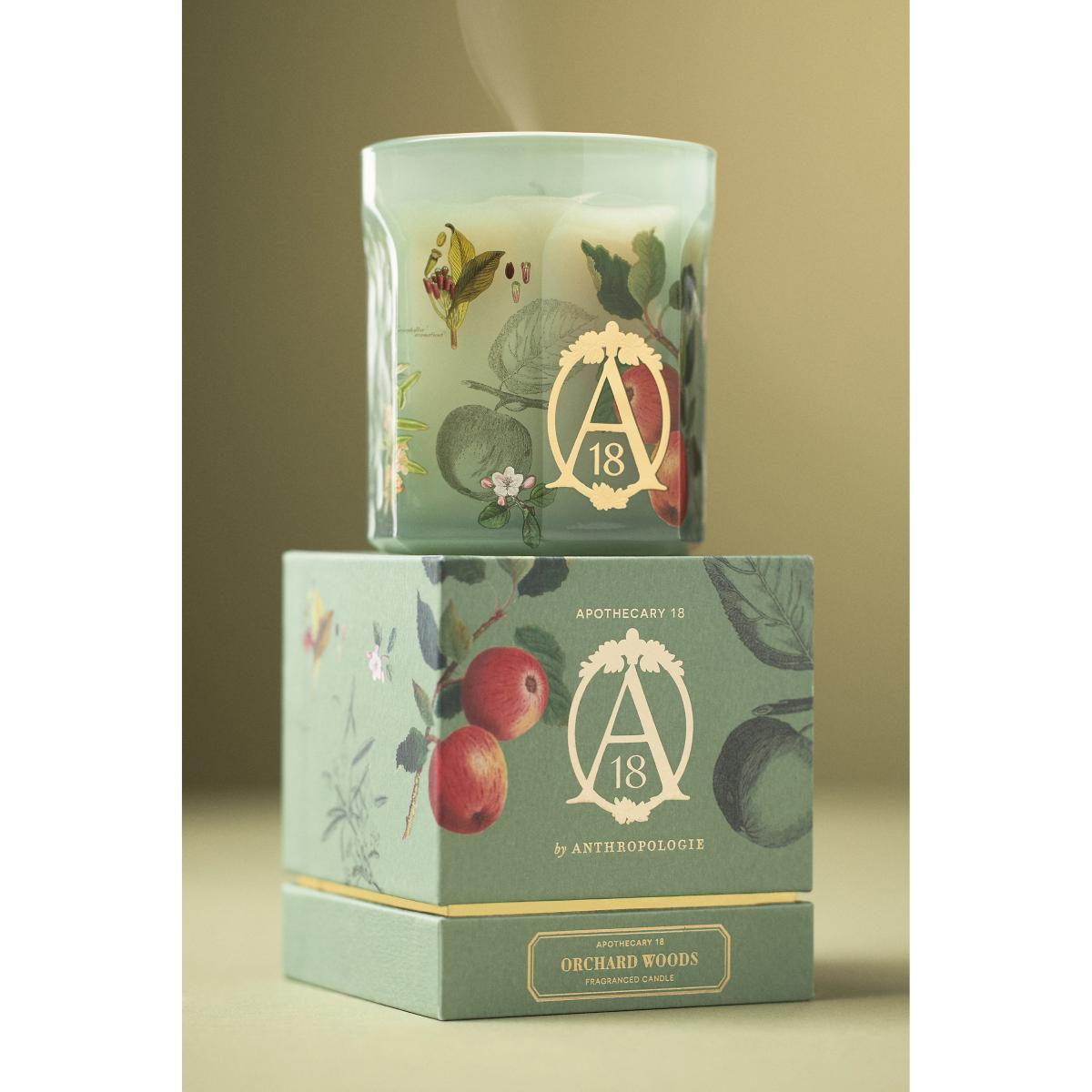 Apothecary 18 Spice Orchard Woods Boxed Glass Candle – image 3