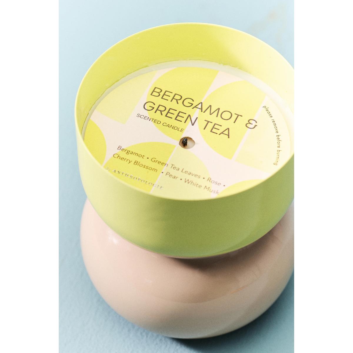 Maisie Fresh Bergamot & Green Tea Metal Candle – image 2