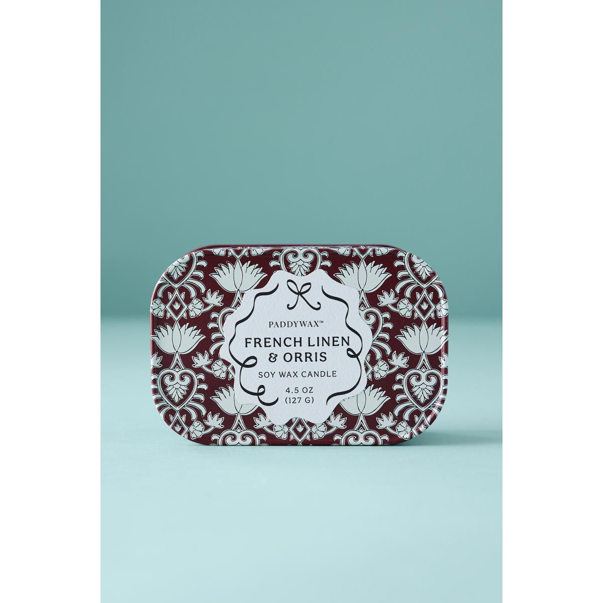 Paddywax Cherie French Linen & Orris Tin Candle – image 2