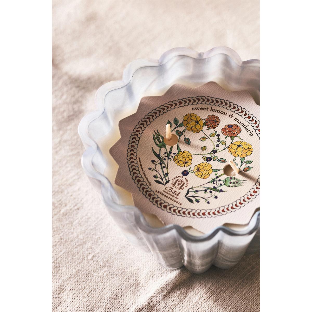 Turkuaz Kitchen Fruity Sweet Lemon & Mandarin Glass Candle – image 3