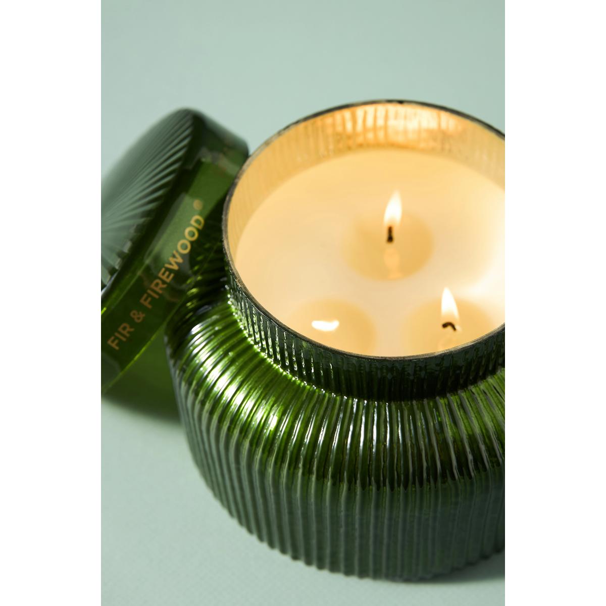 Capri Blue Fir & Firewood Jar Candle – image 3