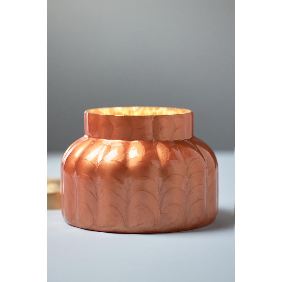Capri Blue Pumpkin Clove Ribbed Orange Capiz Jar Candle – image 4