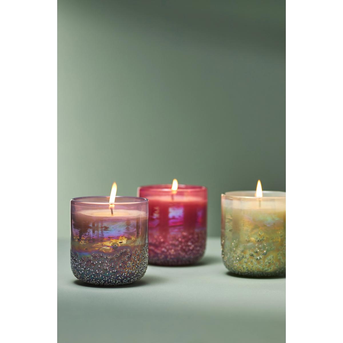 Elea Woody Mahogany Sage & Coconut Beaded Glass Candle – image 3