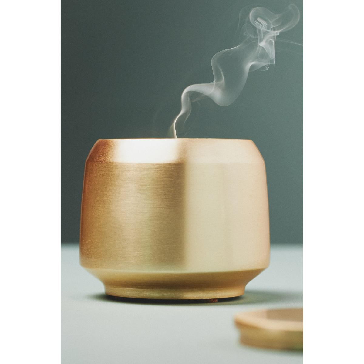 By Anthropologie Ambered Topaz Mini Metal Jar Candle – image 2