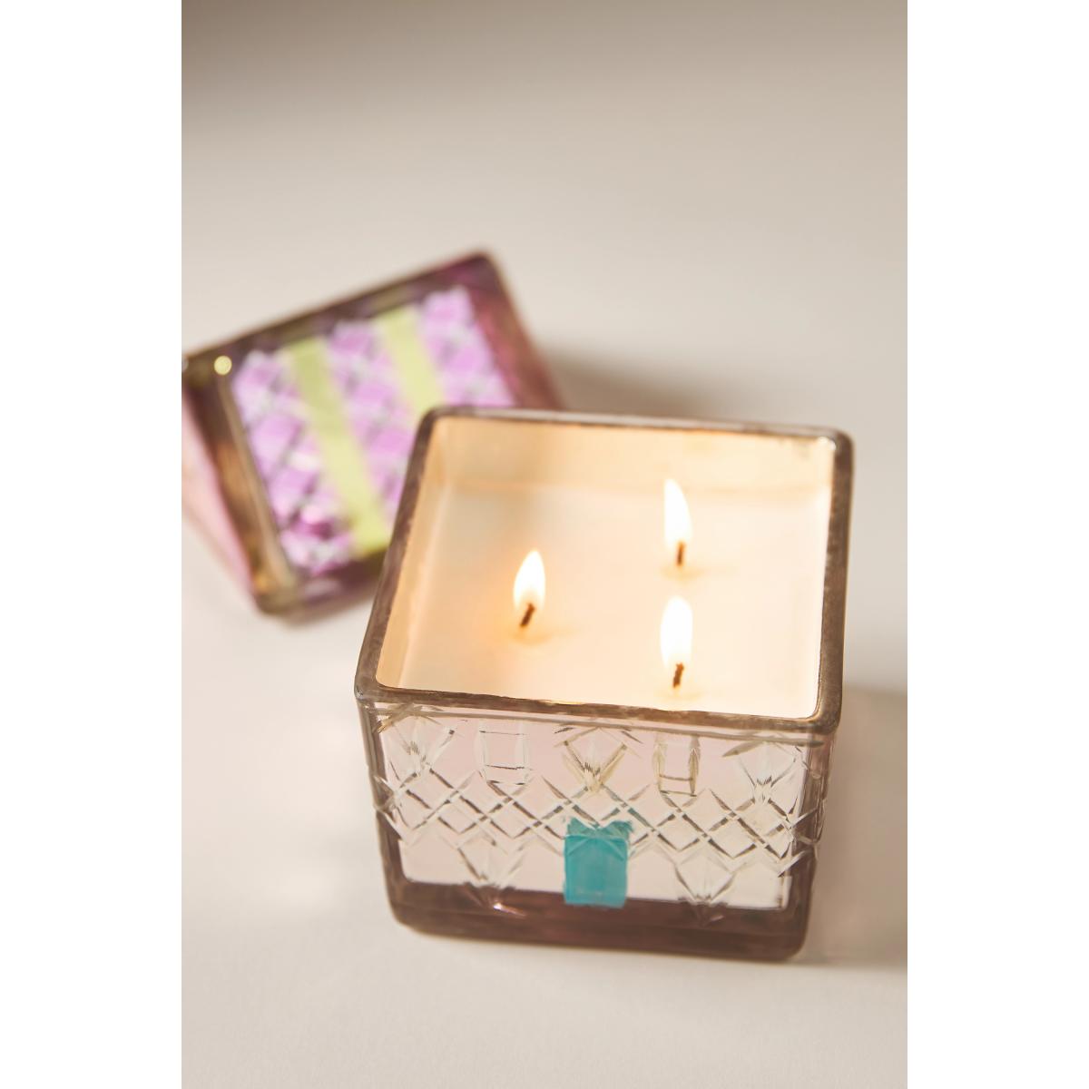 Snowflake House Spice Evergreen & Embers Cut Glass Candle – image 2