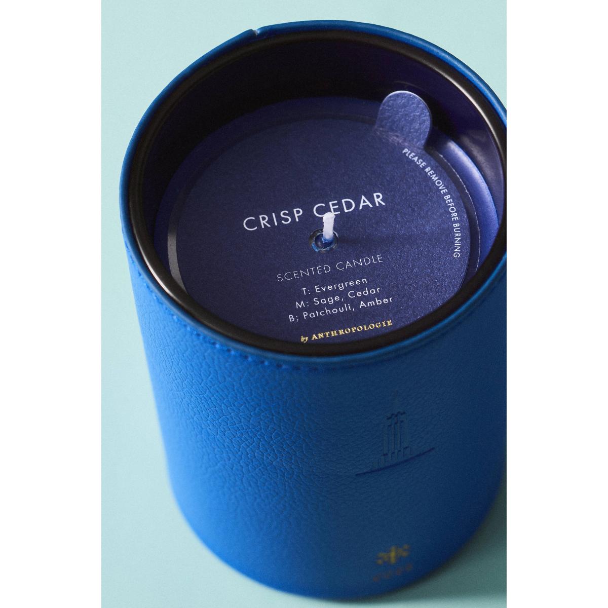 NYC Icon Embossed Woody Crisp Cedar Glass Candle – image 2