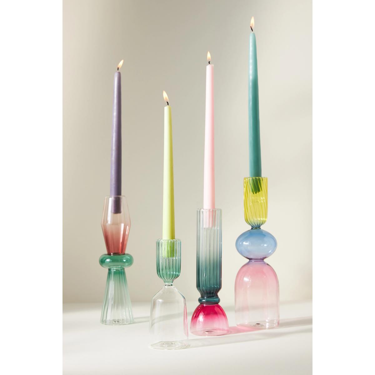 Calle Glass Taper Candle Holder – image 2