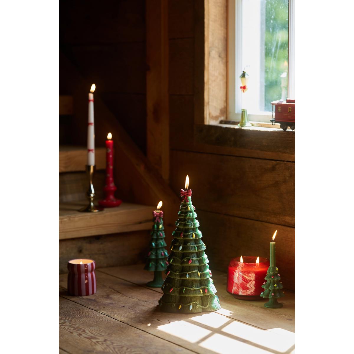 Festive Tree Decorative Shaped Wax Candle – image 2