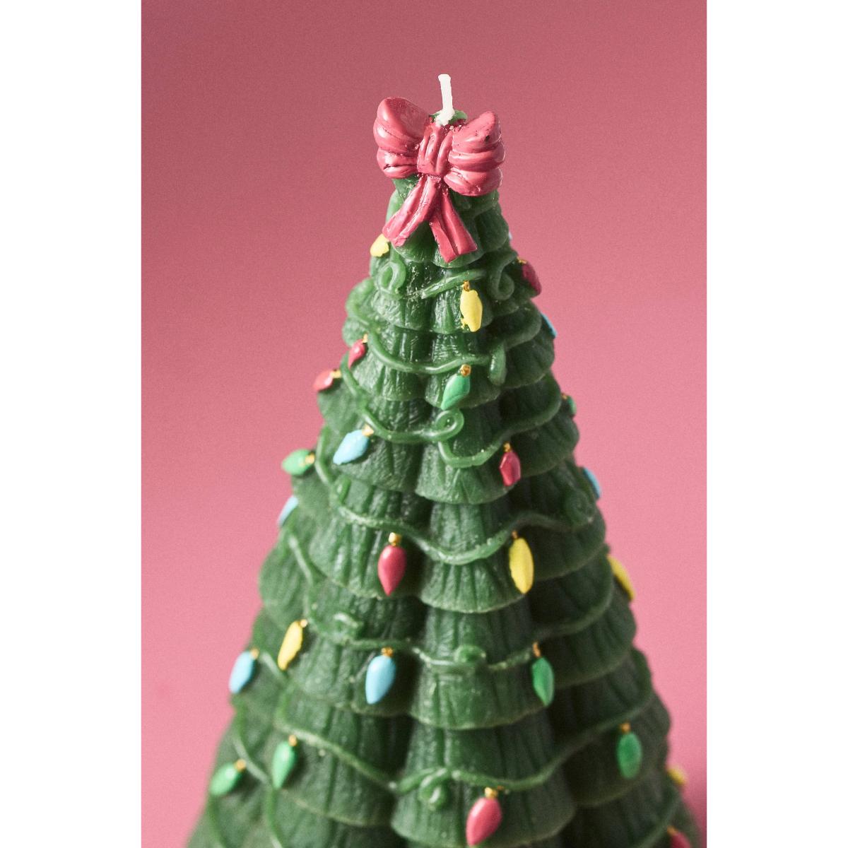Festive Tree Decorative Shaped Wax Candle – image 3