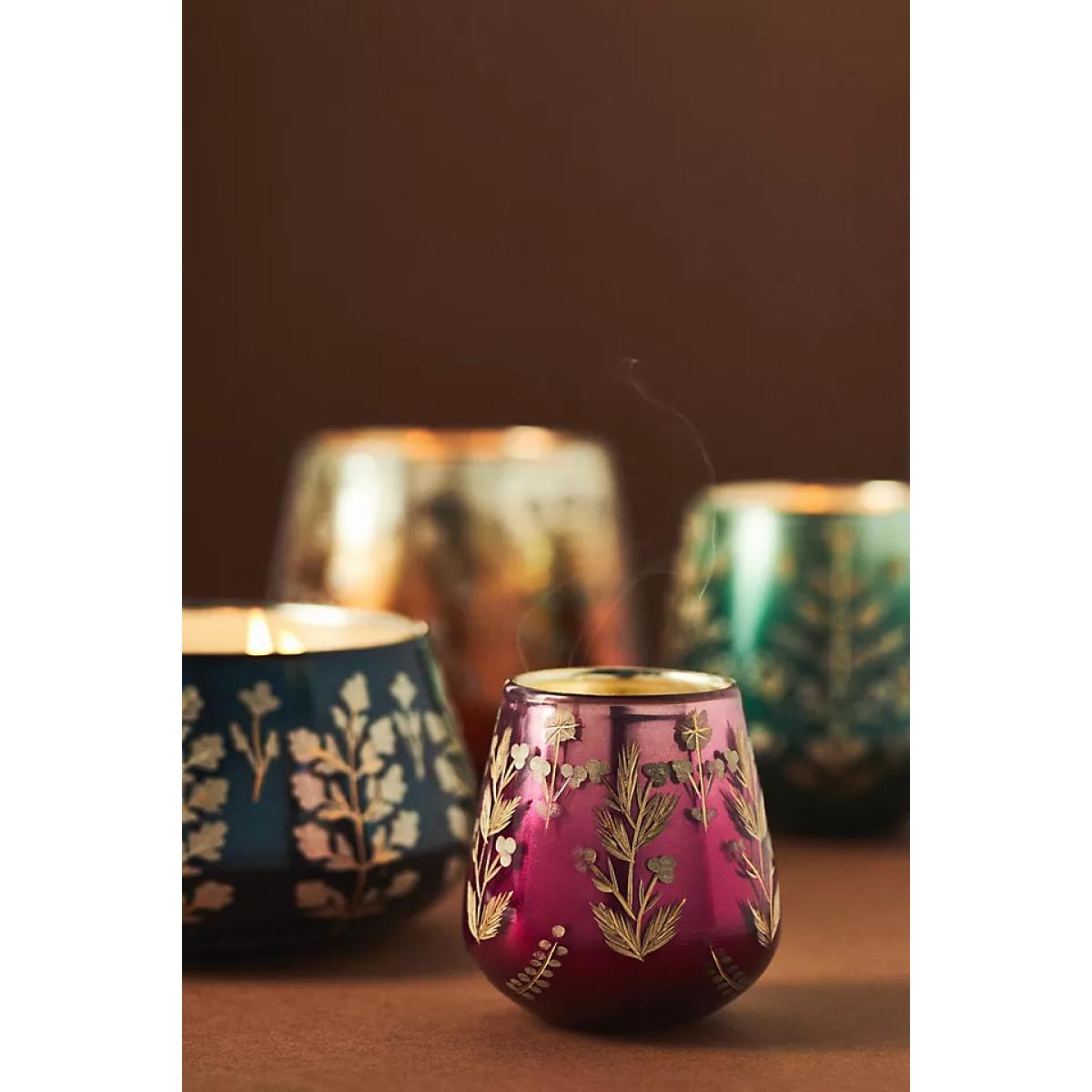 Stella Etched Pumpkin Sweet Vanilla Glass Candle – image 2