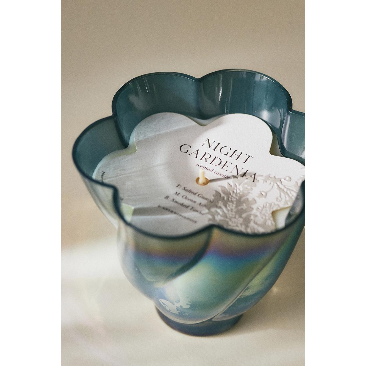 Tulip Floral Night Gardenia Glass Candle – image 4