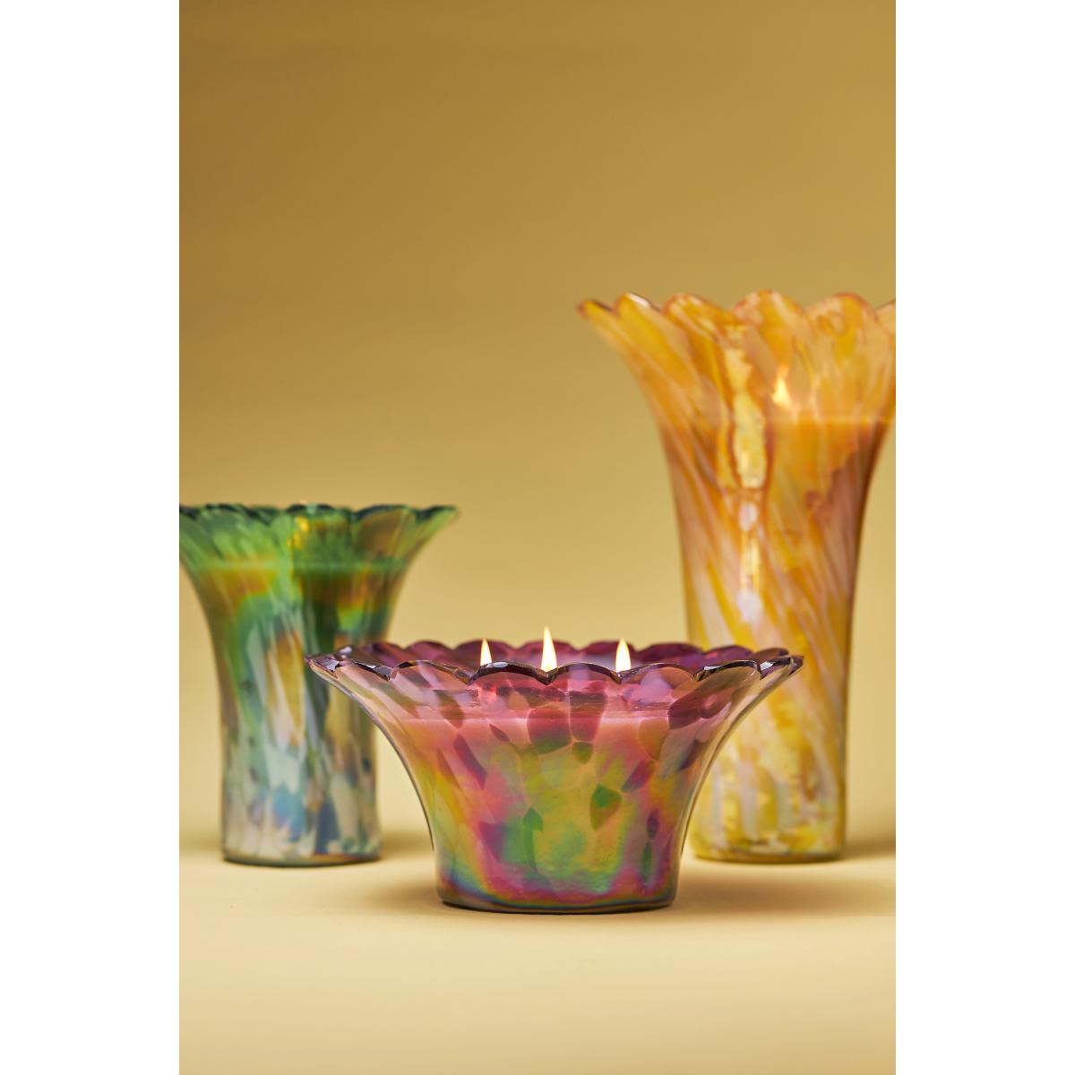 Cheena Floral Night Gardenia Glass Floral Candle – image 3