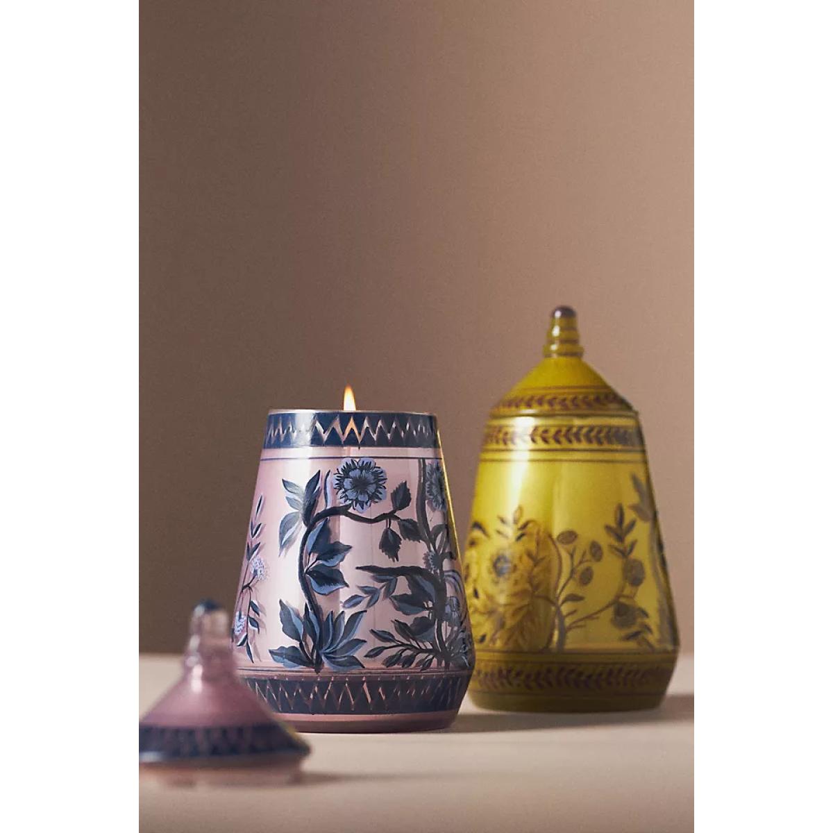 Ana Floral Rose & Oud Glass Candle – image 2