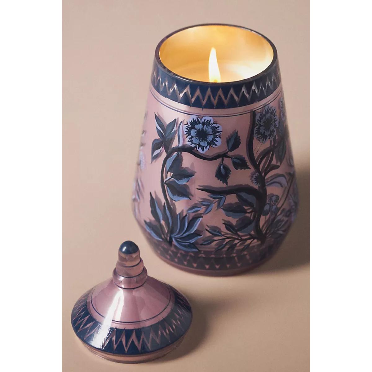 Ana Floral Rose & Oud Glass Candle – image 3