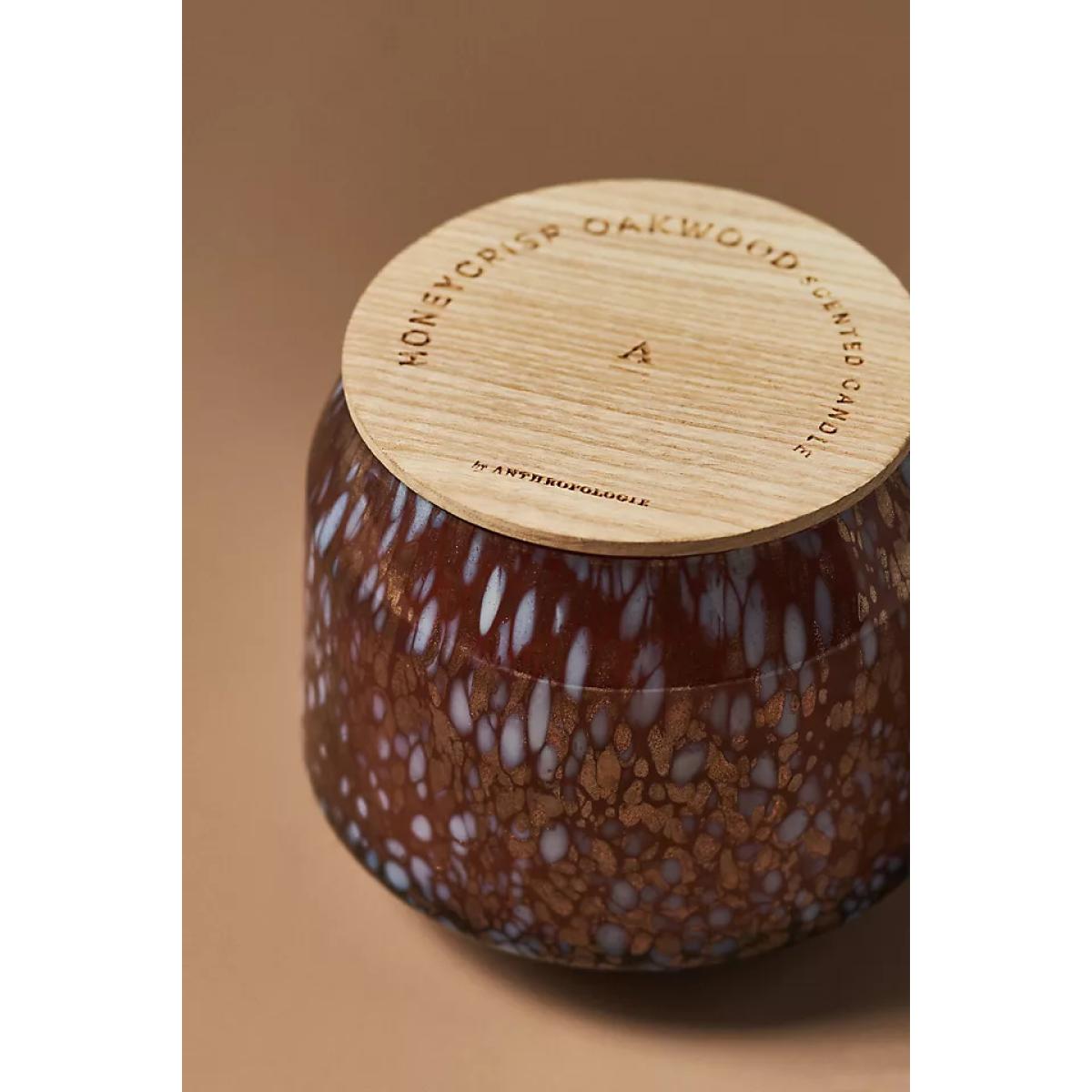 By Anthropologie Fruity Honeycrisp Oakwood Glass Jar Candle, Medium – image 3