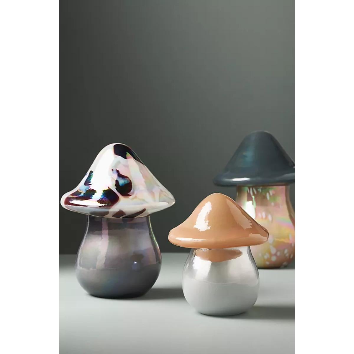 Mushroom Fruity Vanilla & Dark Plum Glass Candle – image 3