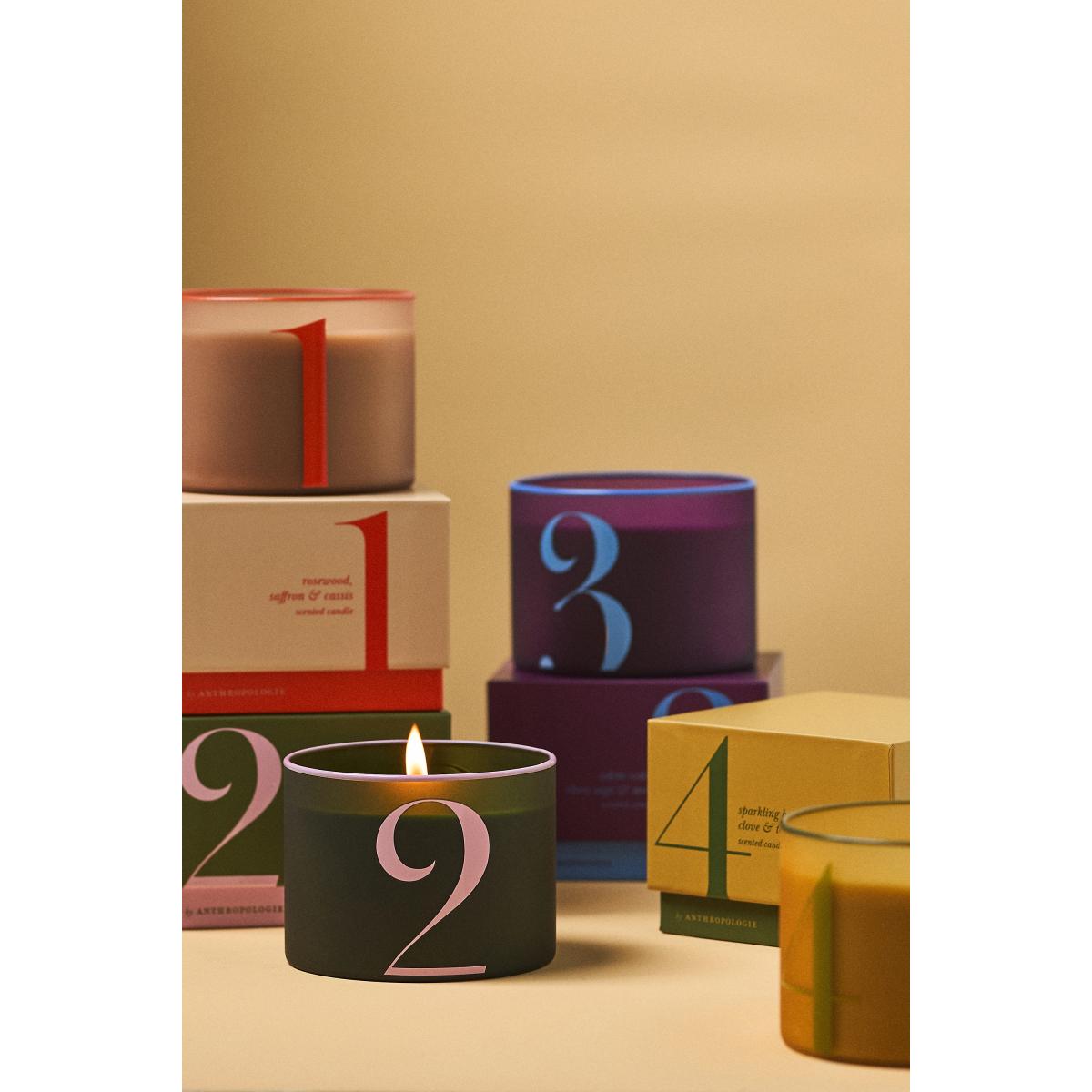 Number 4 Woody White Cedar & Thyme Glass Candle – image 2