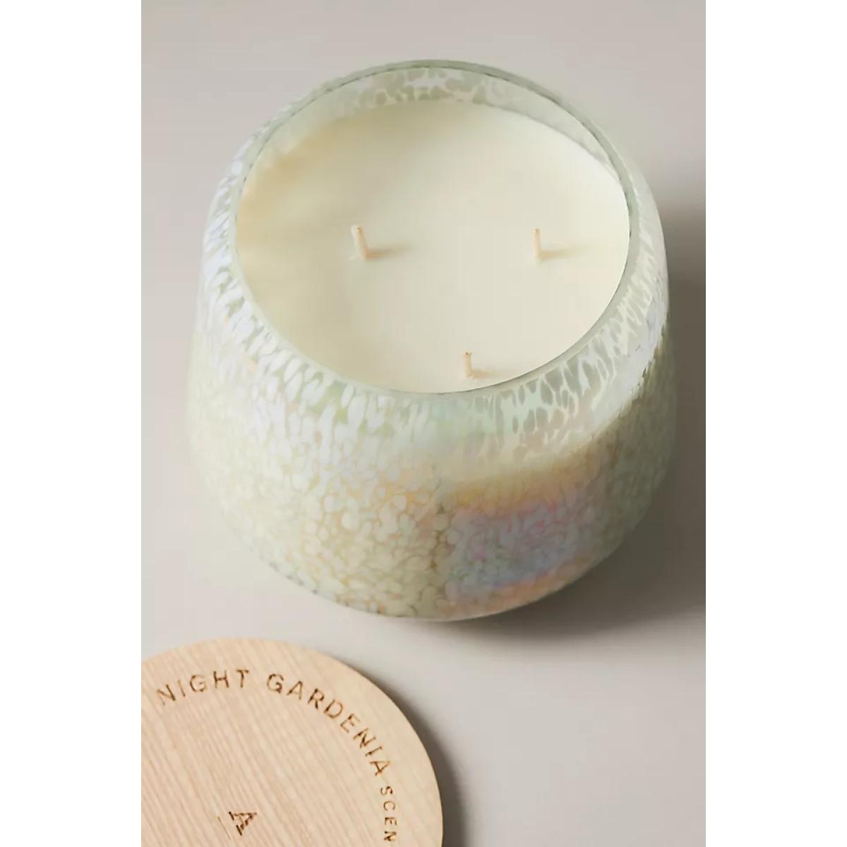 By Anthropologie Floral Night Gardenia Glass Jar Candle – image 5