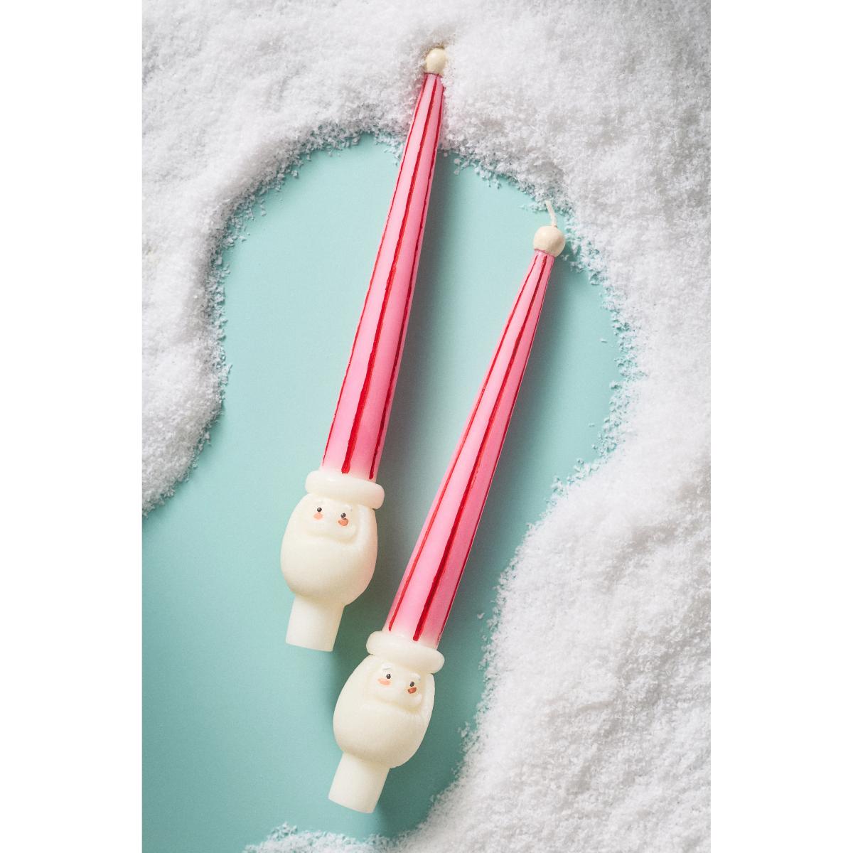 Santa Taper Candles, Set of 2 – image 2
