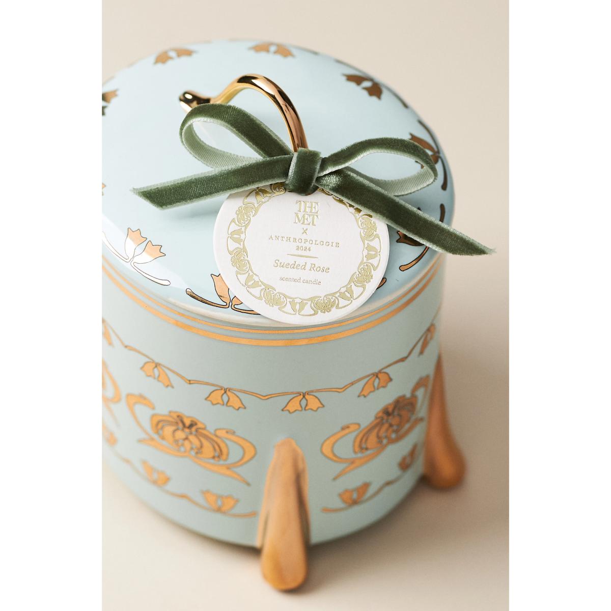 The Met x Anthropologie Floral Sueded Rose Ceramic Candle – image 3