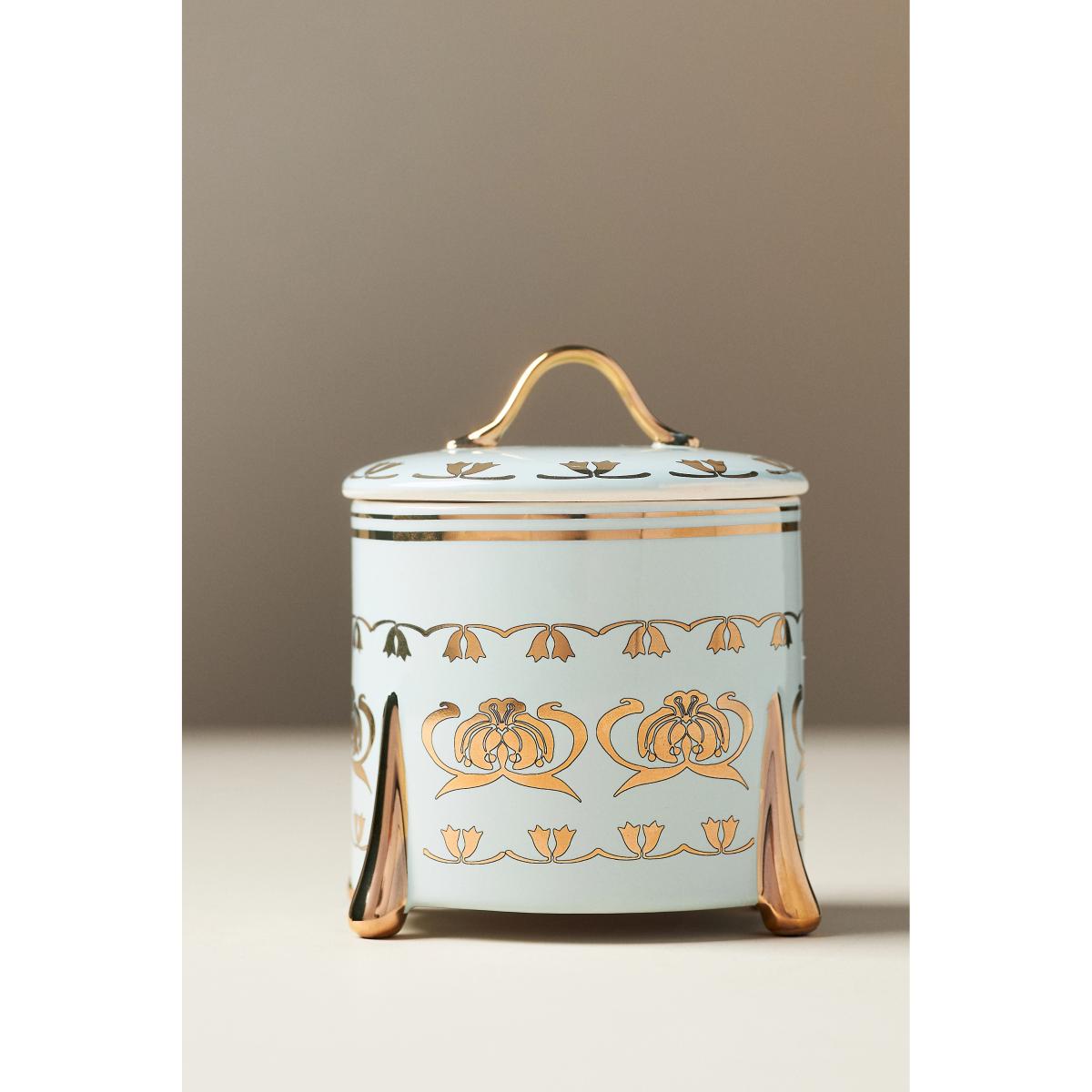 The Met x Anthropologie Floral Sueded Rose Ceramic Candle – image 4