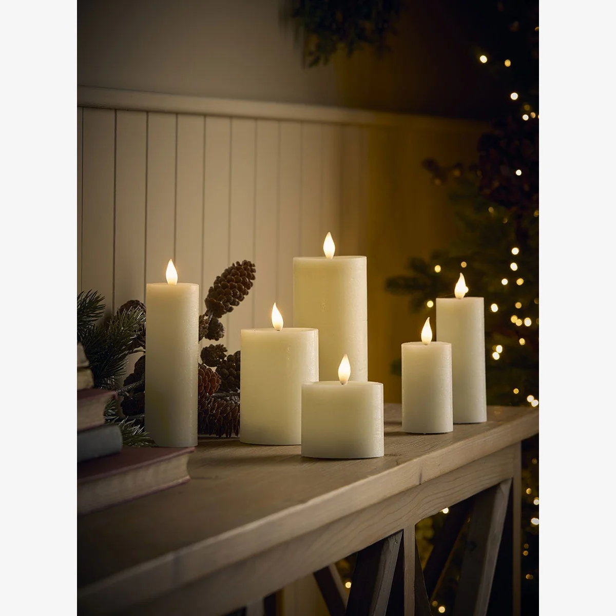 Six Piece Remote Controlled LED Candle Set – image 1