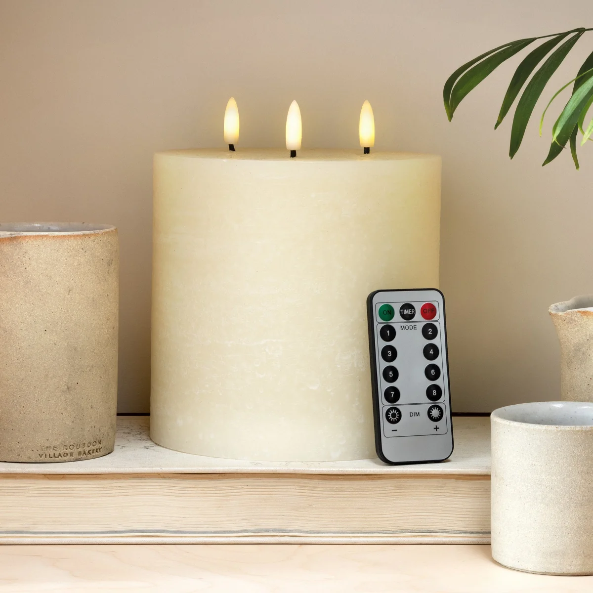 3 Wick Flameless LED Candle with Remote – image 2