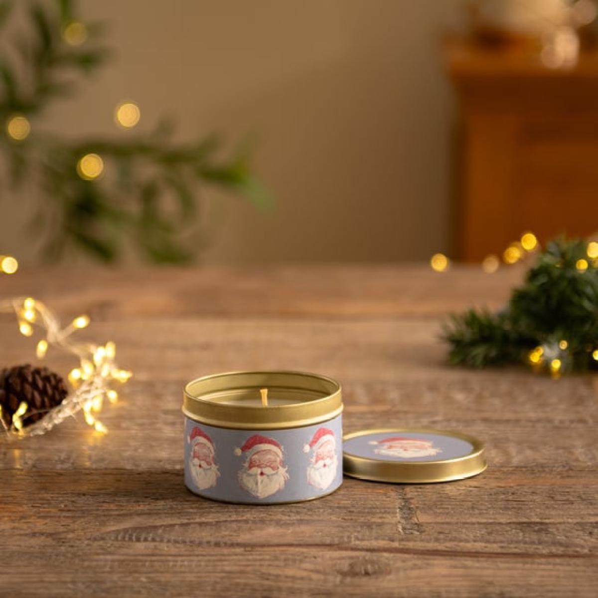 Santa Spiced Cookie Tin Candle – image 2