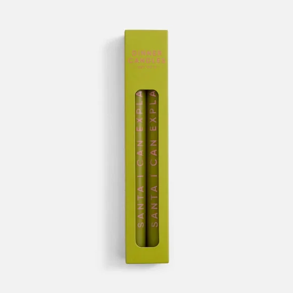 Set of 2 'Santa I Can Explain' Taper Candles – image 3