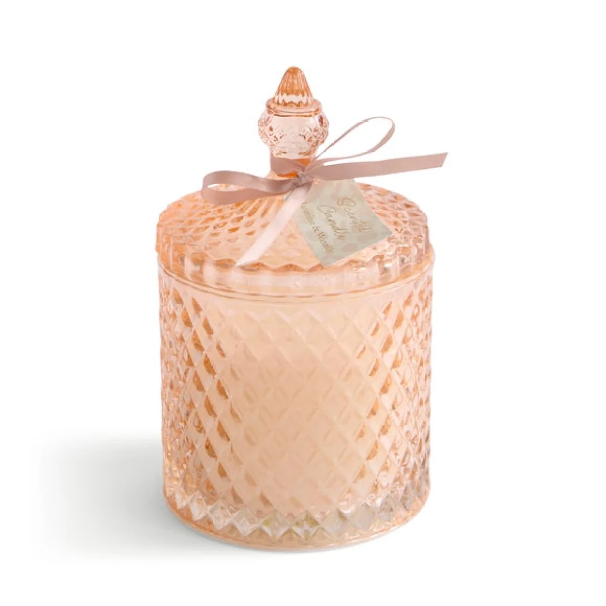 Jasmine & Waterlily Pressed Glass Multi Wick Candle – image 3