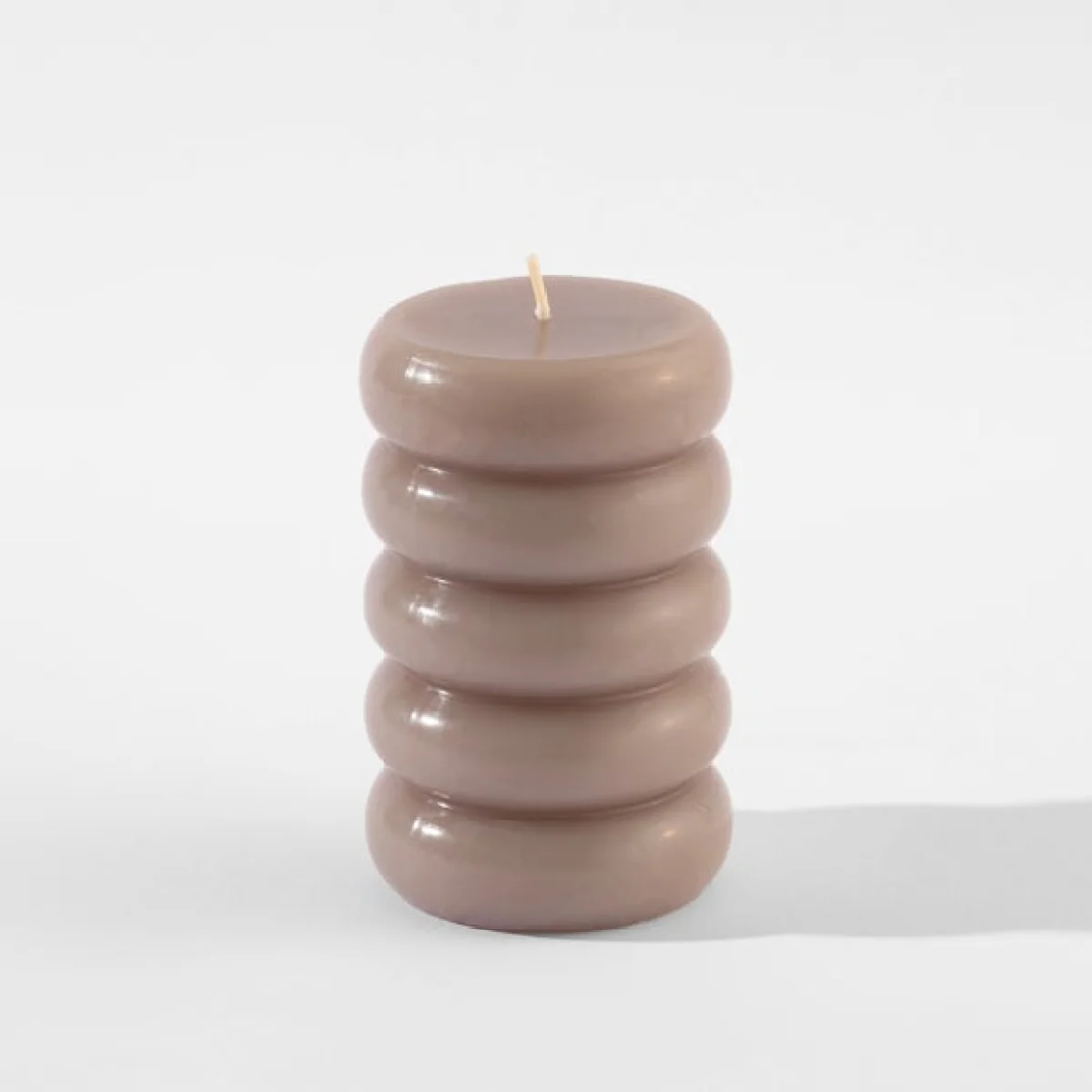 Unscented Rib Shaped Pillar Candle – image 2